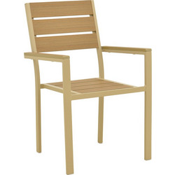 HomeMarkt Breze Πολυθρόνα Κήπου Αλουμινίου Καφέ 288-000035