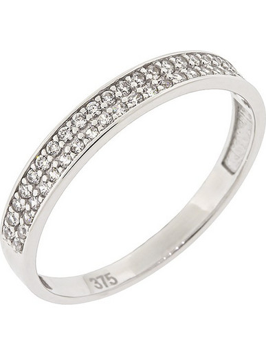 Million Diamonds Γυναικείο Δαχτυλίδι Σειρέ Μισόβερο από Λευκόχρυσο 9K με Ζιργκόν RZ23937
