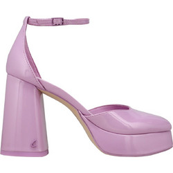 Sam Edelman Γόβες Λουστρίνι με Χοντρό Ψηλό Τακούνι Λουράκι & Φιάπα Λιλά I5413S1901