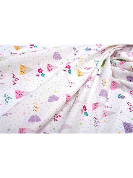 Dimcol Whimsical Mountainside 587 Πάνα Αγκαλιάς Χασέ Λευκή Ροζ 80x80cm