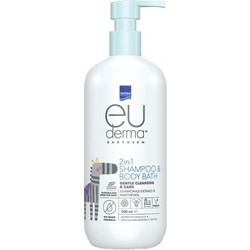 InterMed Euderma Babyderm Βρεφικό Σαμπουάν & Αφρόλουτρο Χαμομήλι με Αντλία 500ml