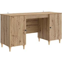vidaXL Γραφείο Υπολογιστή Ξύλινο 142.5x50x75cm 3414584