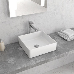 Karag LT 2179-S Επικαθήμενος Νιπτήρας Μπάνιου Πορσελάνης 36x36x11cm Λευκός