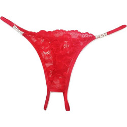 Elite Form Γυναικείο Sexy String Αυτοκινήτου με Δαντέλα Κόκκινο 767