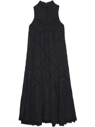 Ermanno Firenze Midi Καλοκαιρινό Βραδινό Φόρεμα Μαύρο D48EQ008CSE30-MF099