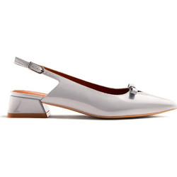 Gioseppo Γόβες Slingback Λουστρίνι με Χοντρό Χαμηλό Τακούνι Γκρι 79008