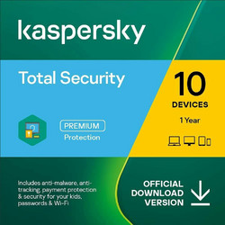 Kaspersky Total Security 2026 για 10 Συσκευές και 1 Έτος Χρήσης (Ηλεκτρονική Άδεια)