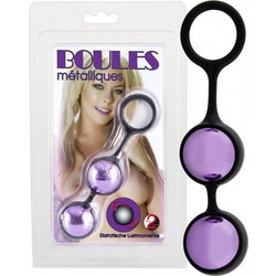 You2Toys Boules Metalliques Κολπικές Μπάλες Μαύρες Μωβ