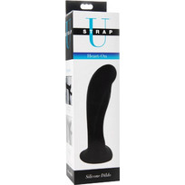 Strap U Heart On Dildo με Βεντούζα 15.2cm Μαύρο