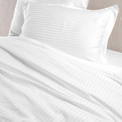 Rythmos Σετ Σεντόνια King Size 280x300 Satin Stripes Λευκό