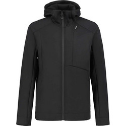 Icepeak Ανδρική Ζακέτα Φούτερ με Κουκούλα και Φερμουάρ Μαύρη 9-57777-627-990