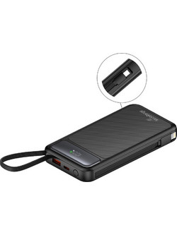 MediaRange MRMA753 Power Bank 10000mAh 18W με 2 Θύρες USB-A & Θύρα USB-C Power Delivery Black