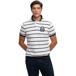 Superdry Ανδρική Αθλητική Μπλούζα Polo Λευκή M1110467A-VCD