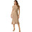 Guess Dalia Midi Φόρεμα για Γάμο / Βάπτιση Μπεζ W6GK50W1950-G1DQ