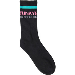 Funky Buddha Βαμβακερές Γυναικείες Κάλτσες Μαύρες με Σχέδια FBL013-425-10