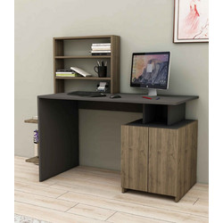 Stewe Home Γραφείο Ξύλινο με Βιβλιοθήκη 146.3x60x128.8cm STE-000193-V260