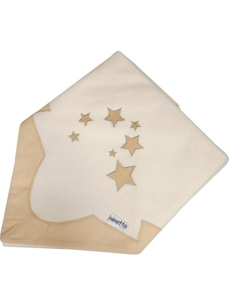 Ninetta Bebe Stars 515 Πάνα Αγκαλιάς Πικέ Μπεζ 90x90cm
