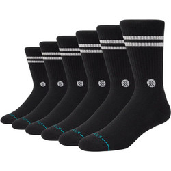 Stance Ανδρικές Κάλτσες Ψηλές με Σχέδια Μαύρες 6Pack A556D25CPC-BLK