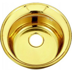 Inter Ceramic Ένθετος Νεροχύτης Inox Λείος (Σατινέ) Gold 4949