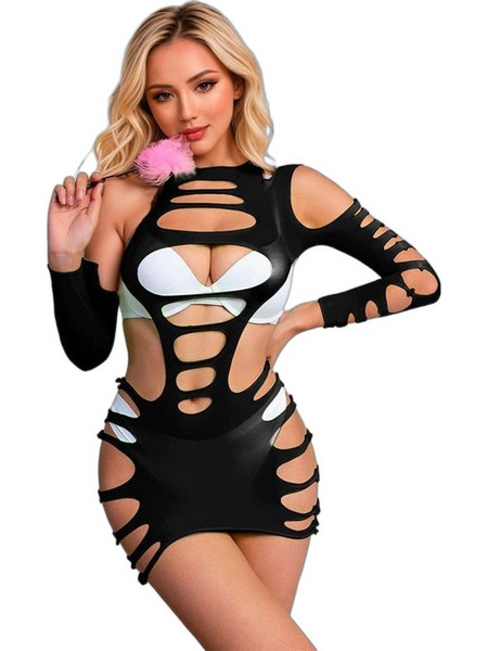 Adalet Willow Sexy Φόρεμα See Through Μαύρο A-839