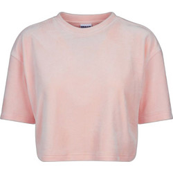 Urban Classics Γυναικείο Χειμερινό Crop Top Βελούδινο Ροζ TB1729-00185