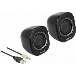 DeLOCK 27002 Ηχεία Υπολογιστή 2.0 2W Μαύρα