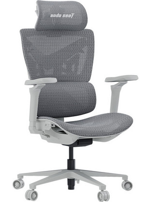 Anda Seat X-Air Pro XL Καρέκλα Gaming Mesh με Ρυθμιζόμενα Μπράτσα Γκρι 278-86-ADSXAPROGR