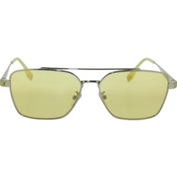 Fendi FE40211U 16J Ανδρικά Γυαλιά Ηλίου Aviator Μεταλλικά Ασημί με Πράσινο Φακό
