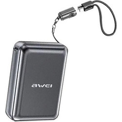 Awei GD21 Pro Power Bank 20000mAh 22.5W με Αποσπώμενο Καλώδιο USB-C Gun Metal