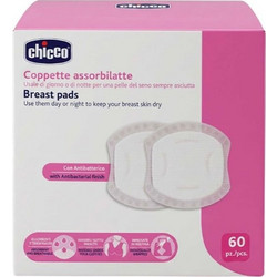 Chicco Antibacterial Επιθέματα Στήθους 60τμχ