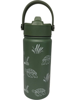 Abo In a Fast World Be a Turtle Παιδικό Παγούρι Θερμός Ανοξείδωτο BPA Free Χακί 500ml