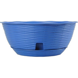 Bama Paglia Γλάστρα Στρογγυλή Πλαστική Μπλε 21x8.5cm 3069