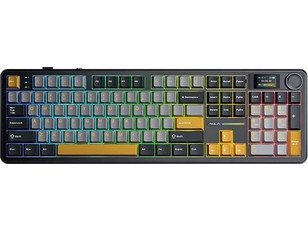 Aula F108 Pro Ασύρματο Μηχανικό Gaming Πληκτρολόγιο με LEOBOG Reaper Διακόπτες RGB Grey