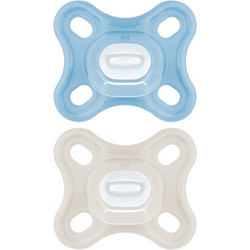 Mam Comfort Ανατομικές Ορθοδοντικές Πιπίλες Σιλικόνης 0-3m Γαλάζια Μπεζ 2τμχ