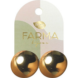 Farma Bijoux Γυναικεία Σκουλαρίκια Καρφωτά από Ορείχαλκο Xρυσά 104330
