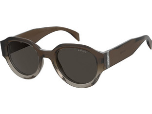 Levi's LV1078S TV7 Ανδρικά Γυαλιά Ηλίου Τετράγωνα Κοκάλινα Καφέ με Μαύρο Φακό