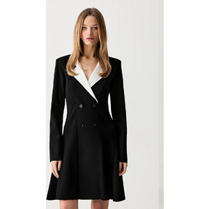 Karl Lagerfeld Mini Καθημερινό Φόρεμα Κρουαζέ Μαύρο B3W13038-998