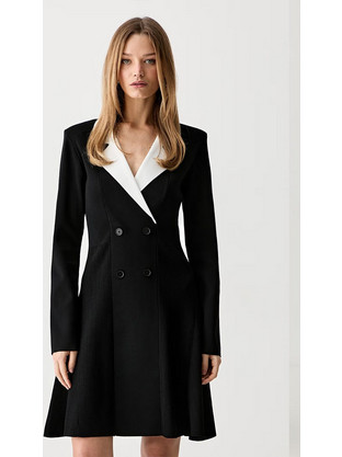 Karl Lagerfeld Mini Καθημερινό Φόρεμα Κρουαζέ Μαύρο B3W13038-998
