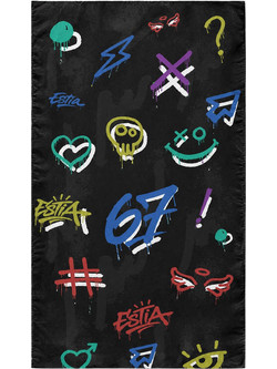 Estia Πετσέτα Θαλάσσης Microfiber Μαύρη 90x180cm 01-44480