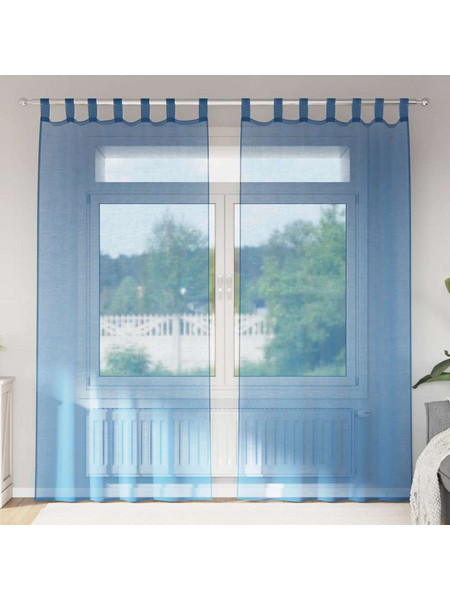 vidaXL Σετ Κουρτίνες Παραθύρου με Θηλιές 140x225 2 τμχ 4102303 Royal Blue