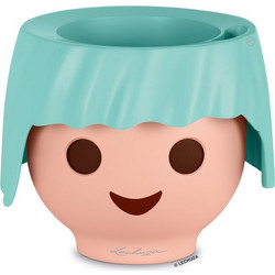 Lechuza Playmobil Αυτοποτιζόμενη Γλάστρα Εσωτερικού Χώρου Στρογγυλή Πλαστική Γαλάζια 21x15.75cm 19043
