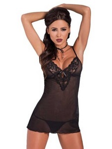 Irall Amira Sexy Babydoll See Through με Δαντέλα Μαύρο 49711