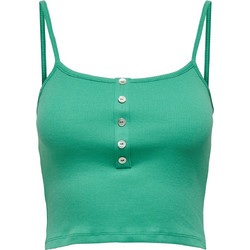 Only Γυναικείο Καλοκαιρινό Crop Top Βαμβακερό Πράσινο 15231169