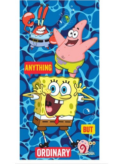 Spongebob Παιδική Πετσέτα Θαλάσσης Microfiber Μπλε 70x140cm 4916