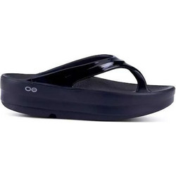 Oofos Oomega Γυναικείες Σαγιονάρες Flatforms Ανατομικές Αντιολισθητικές Μαύρες 1299011-1410