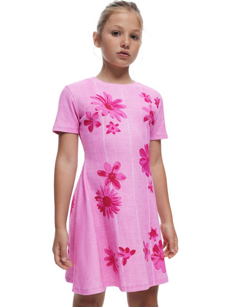 Desigual Παιδικό Φόρεμα Φούξια Ροζ 26SGVK13-3009