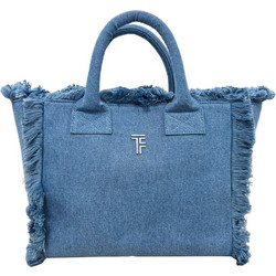 Feel & Touch Caribbean Υφασμάτινη Τσάντα Θαλάσσης Ώμου Μπλε 24x26cm