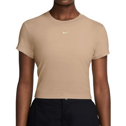 Nike Chill Γυναικείο Αθλητικό Crop Top Μπεζ HF9538-287