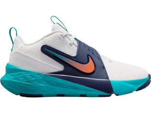 Nike Team Hustle D 12 Παιδικά Αθλητικά Παπούτσια για Μπάσκετ Λευκά Τιρκουάζ Πετρόλ HF6279-107