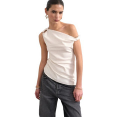 Topshop Γυναικείο Καλοκαιρινό Top Εκρού 31000888